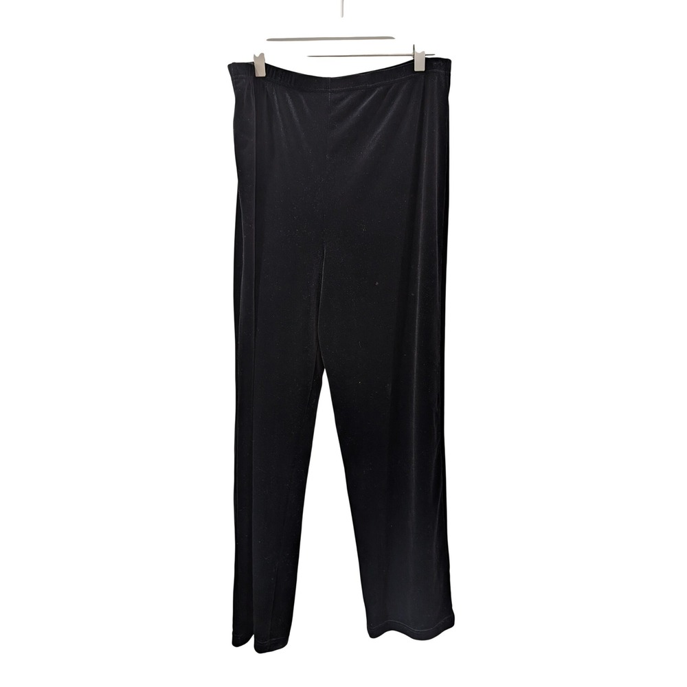 Vintage Casual Corner Velvet‎ Wide Leg Pants Black Retro Goth Punk Medium USA